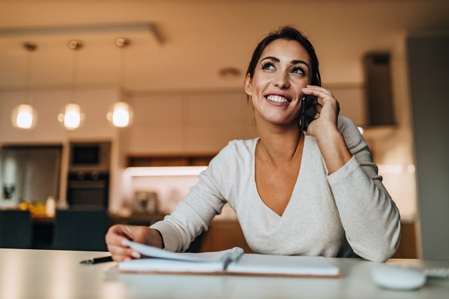 woman talking on phone